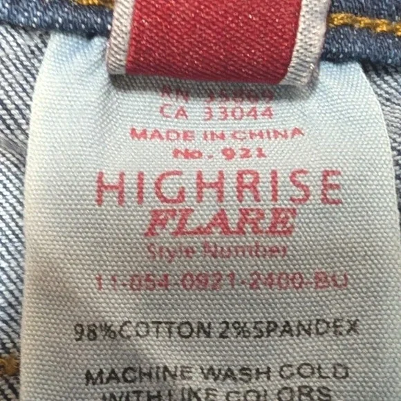 NWT Stetson High Rise Flare Jeans Womens 8 Reg Blue Denim Stretch 11-054-0921 - Picture 10 of 16